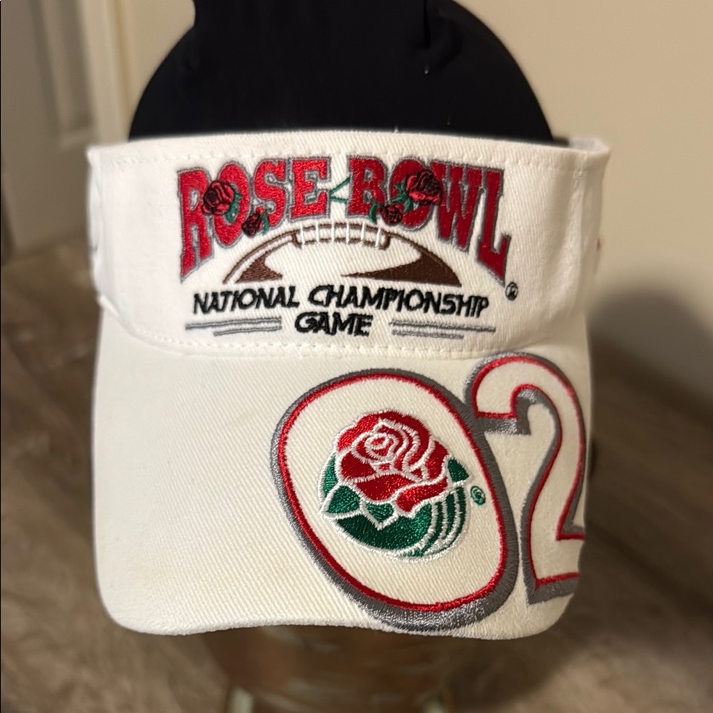 VTG Rose Bowl 2002 Nebraska Huskers-University of Miami Football Visor